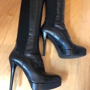 Stuart Weitzman Over the Knee Boots Black Leather